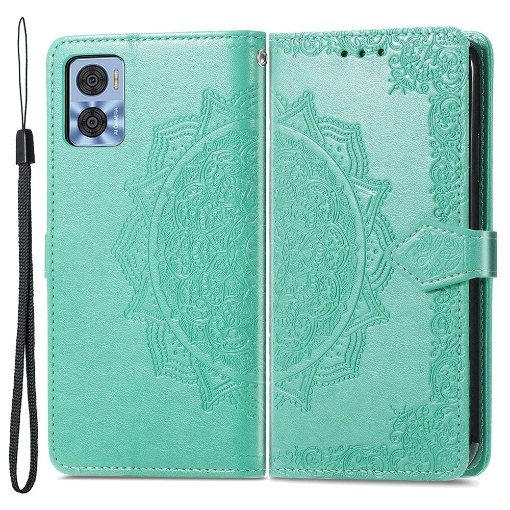 Mandala Motorola Moto E22 / E22i Flip case - Green