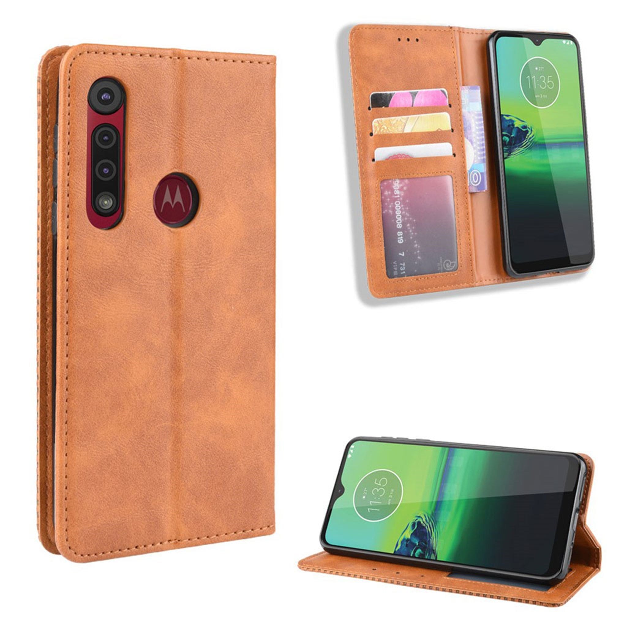 Bofink Vintage Motorola Moto G8 Play leather case - Brown