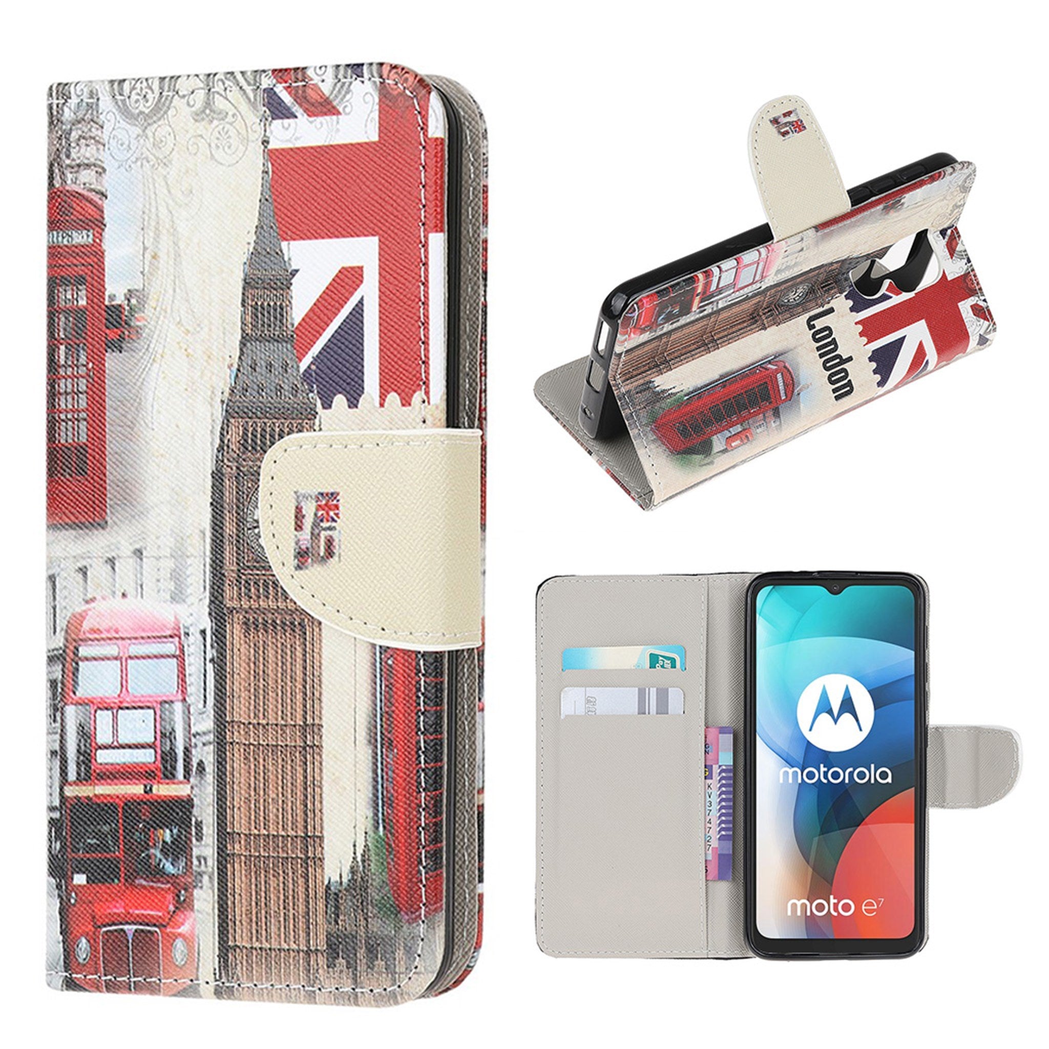 Wonderland Motorola Moto E7 flip case - Big Ben