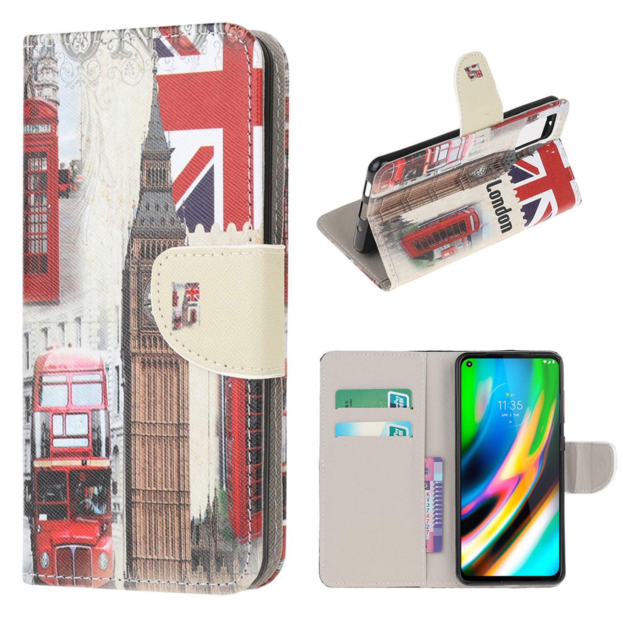 Wonderland Motorola Moto G9 Plus flip case - UK Flag