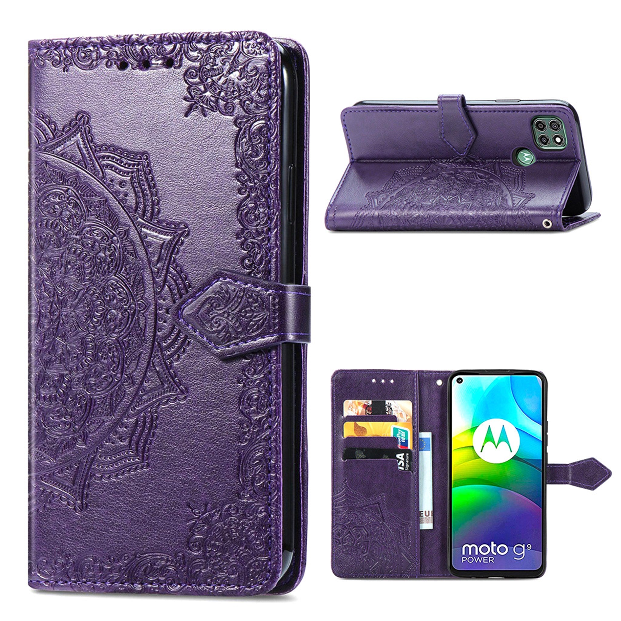 Mandala Motorola Moto G9 Power Flip case - Purple