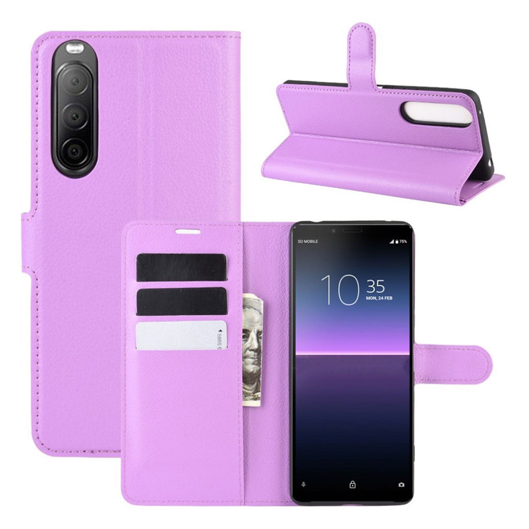 Classic Sony Xperia 10 II flip case - Purple