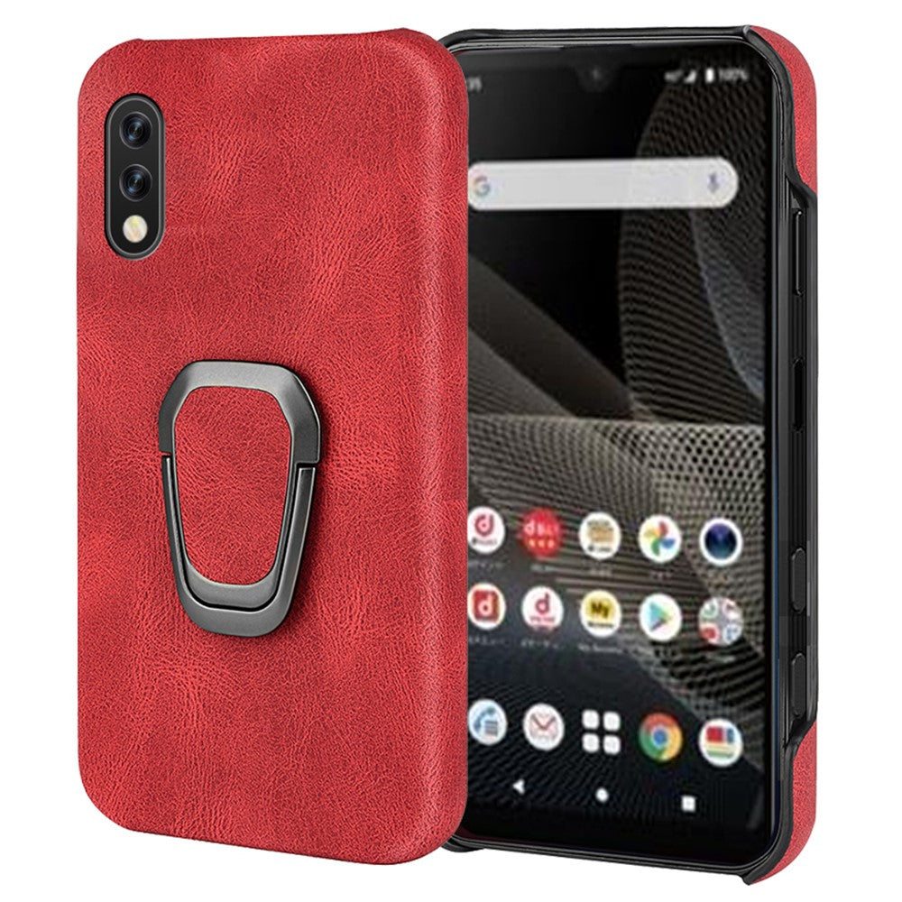 Shockproof leather cover with oval kickstand for Sony Xperia Ace 2 - Red