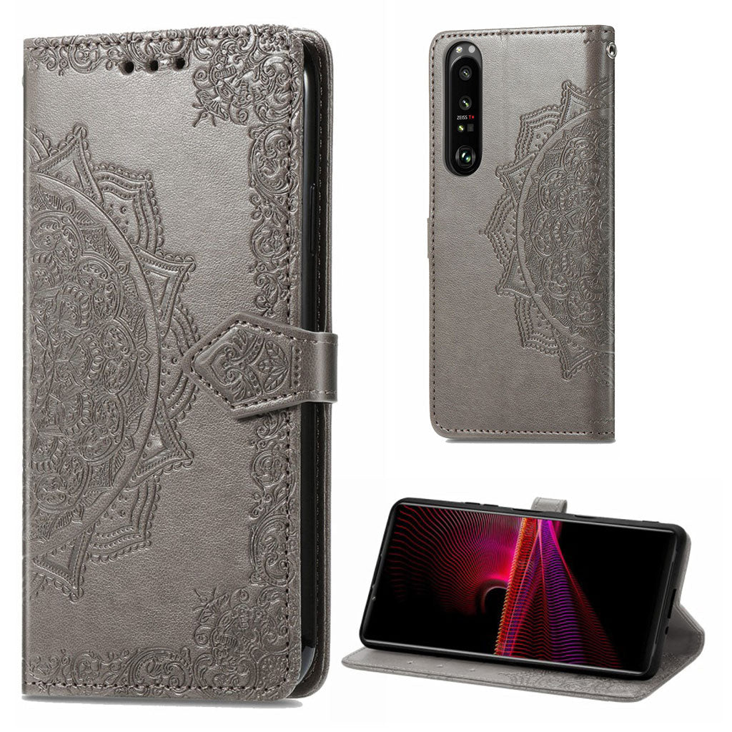 Mandala Sony Xperia 1 III Flip case - Grey