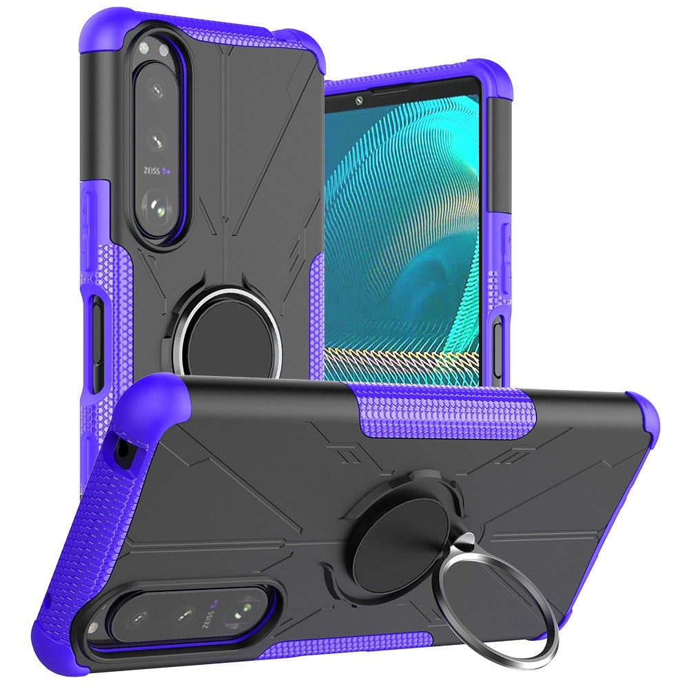 Kickstand cover with magnetic sheet for Sony Xperia 5 III - Purple