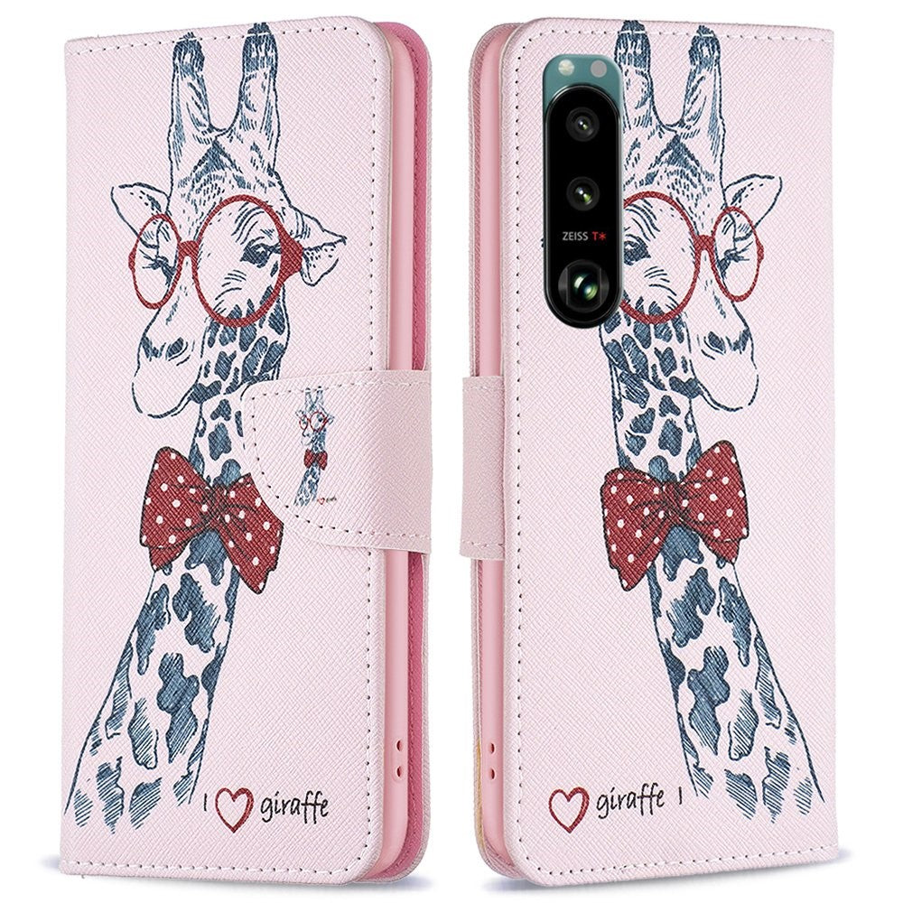 Wonderland Sony Xperia 5 III flip case - Giraffe