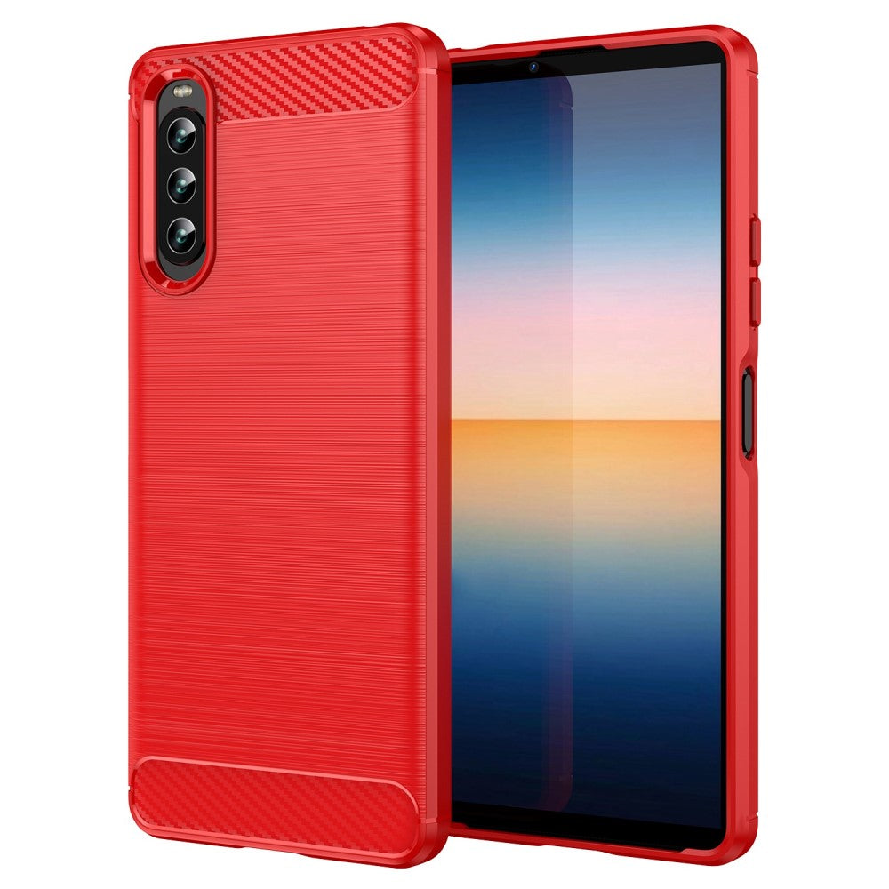 Carbon Flex case - Sony Xperia 10 IV - Red