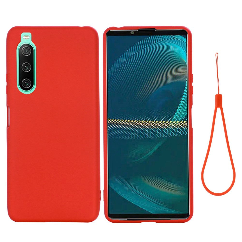 Matte liquid silicone cover for Sony Xperia 10 IV - Red