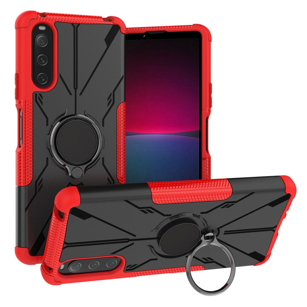 Kickstand cover with magnetic sheet for Sony Xperia 10 IV - Red