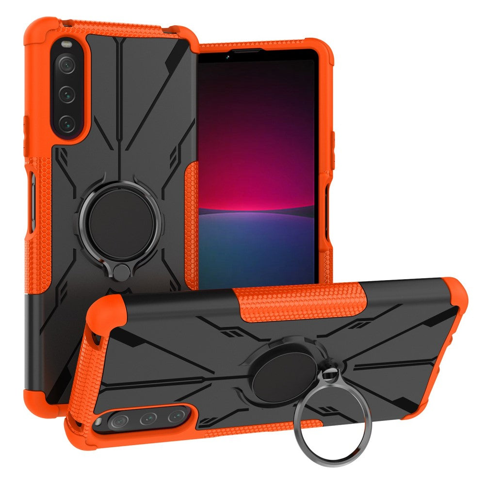 Kickstand cover with magnetic sheet for Sony Xperia 10 IV - Orange