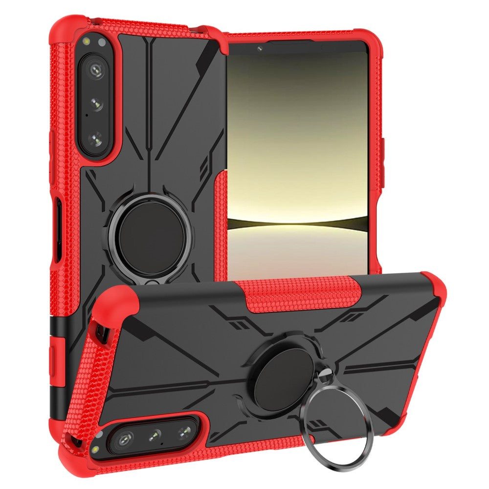 Kickstand cover with magnetic sheet for Sony Xperia 5 IV - Red