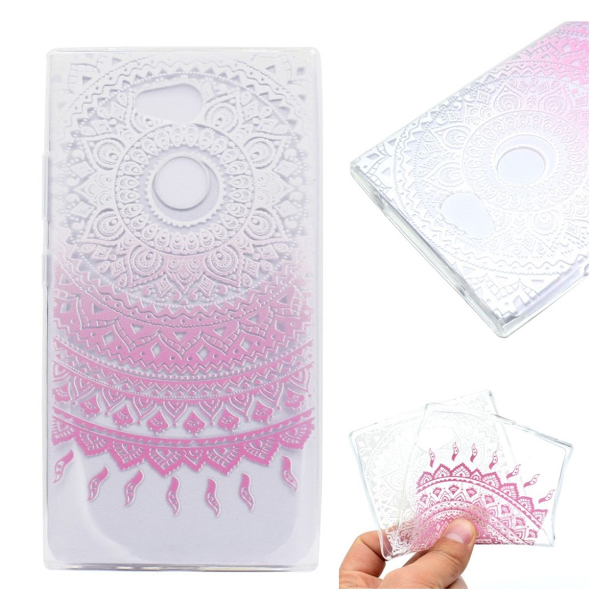 Sony Xperia XA2 Ultra ultra thin pattern soft TPU case - Pink Flower