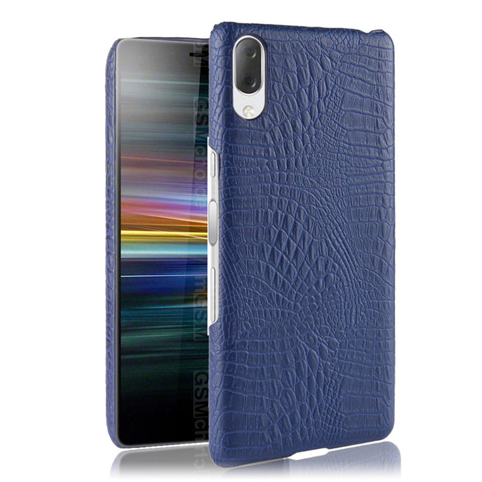 Sony Xperia L3 crocodile texture leather case - Blue