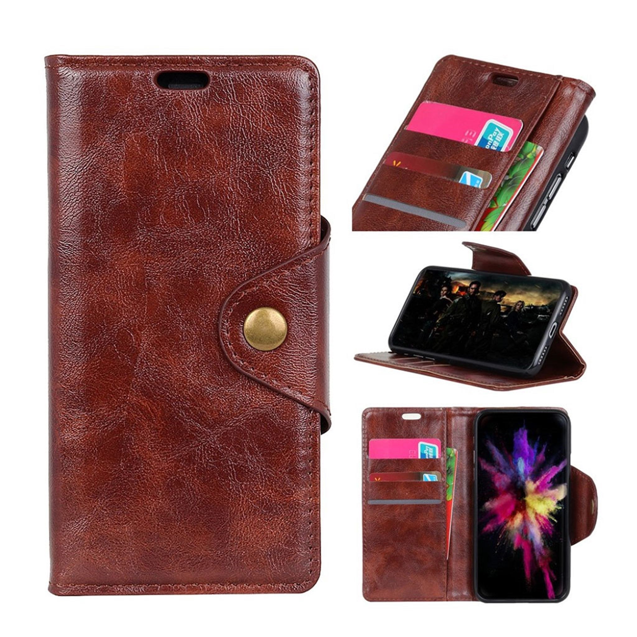 Sony Xperia 10 Plus textured leather case - Brown