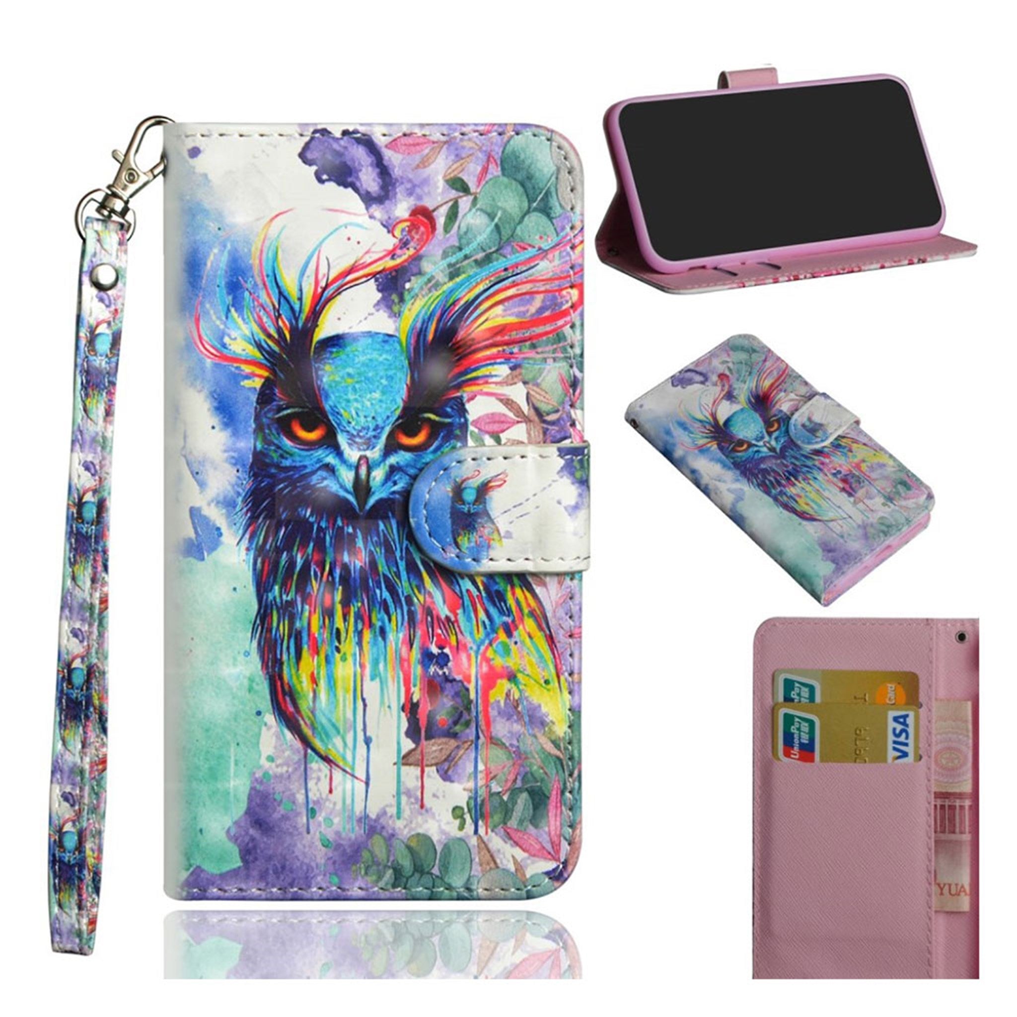 Sony Xperia 10 Plus pattern leather case - Colorful Owl
