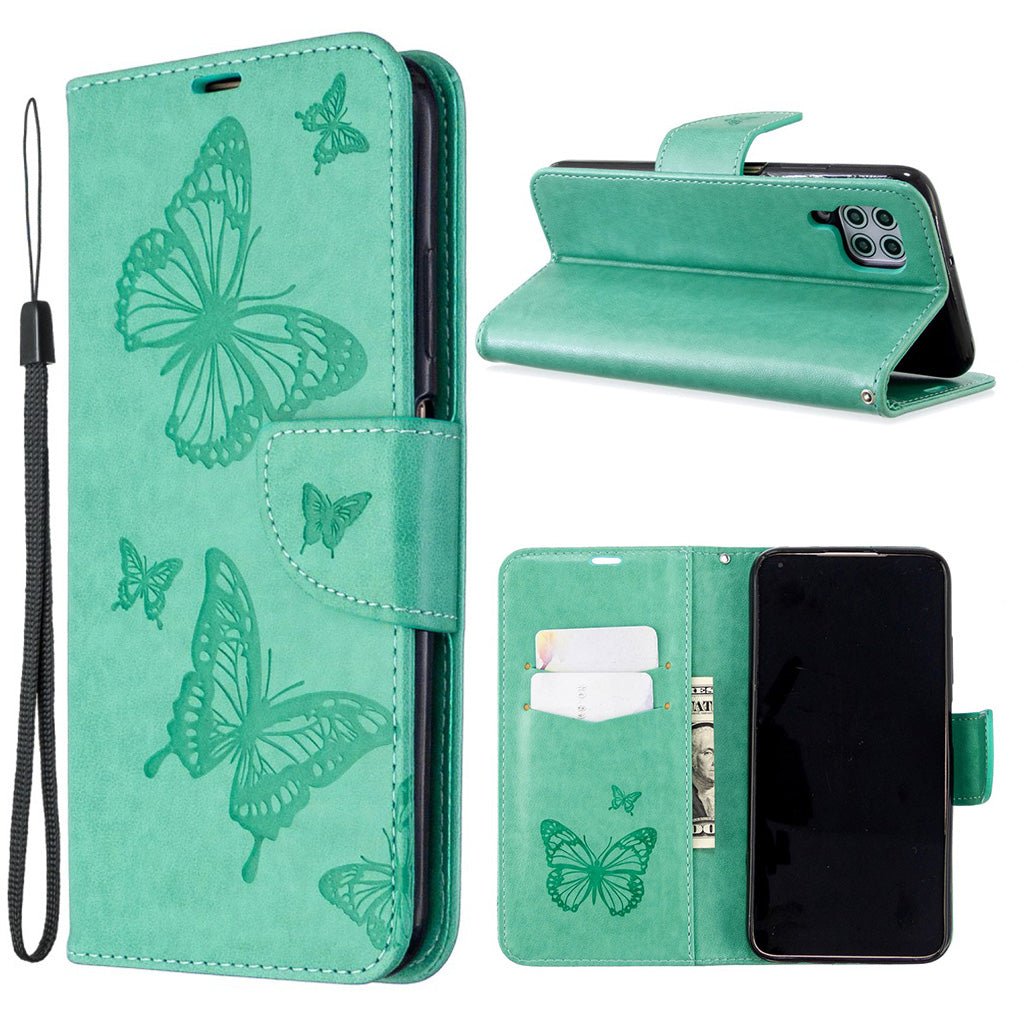 Butterfly Huawei P40 Lite / Nova 6 SE flip case - Green