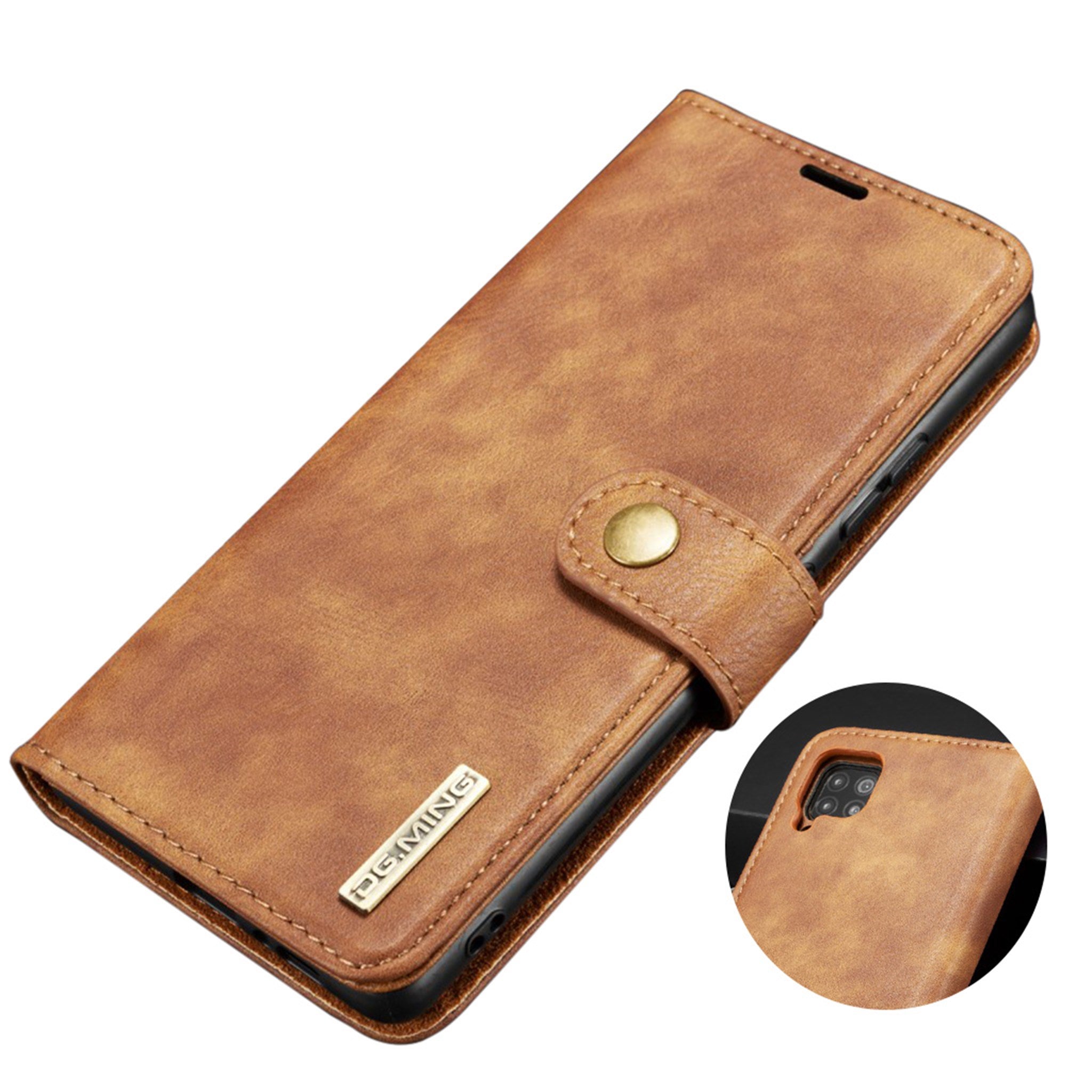 DG.MING Huawei P40 Lite / Nova 6 SE 2-in-1 Wallet Case - Brown