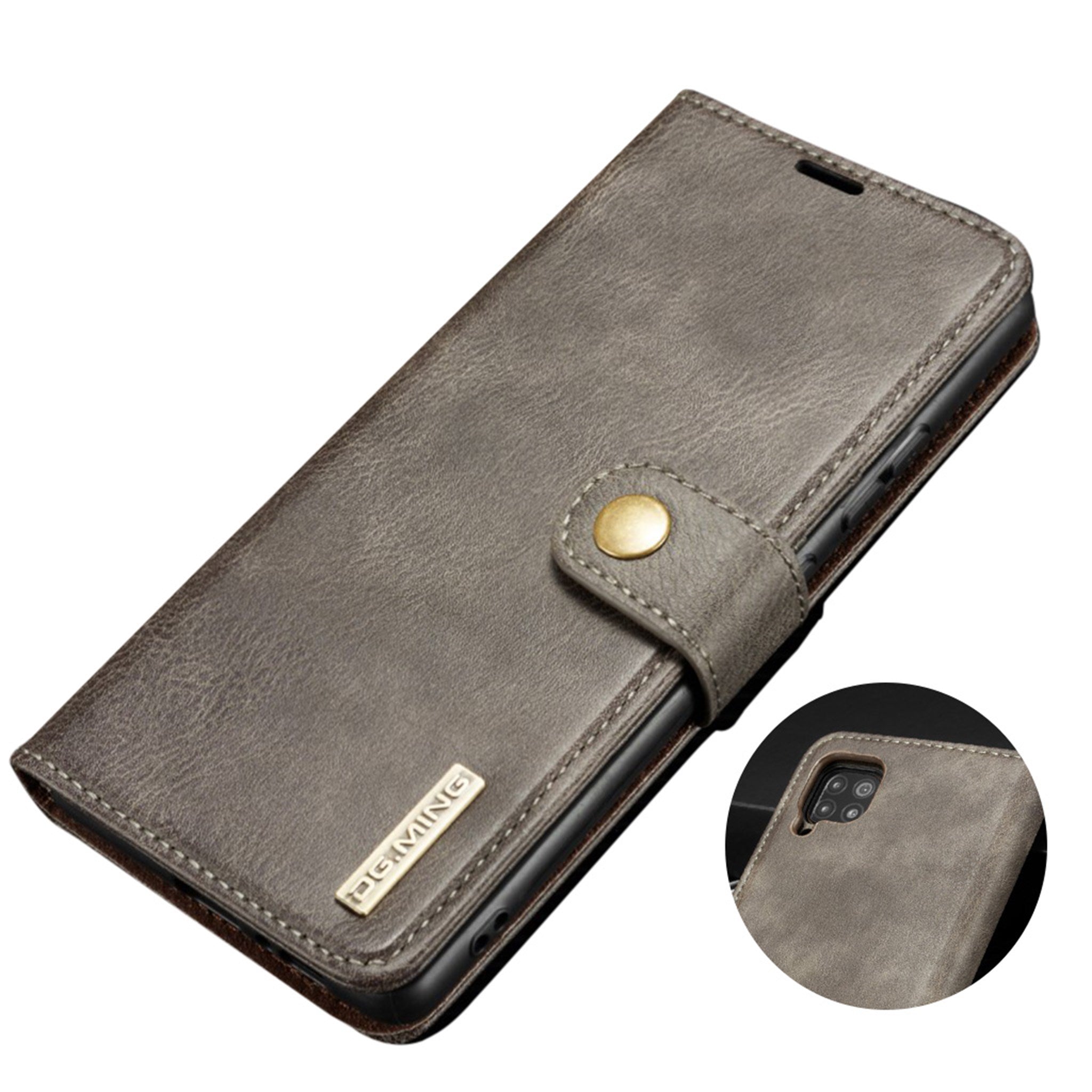 DG.MING Huawei P40 Lite / Nova 6 SE 2-in-1 Wallet Case - Grey