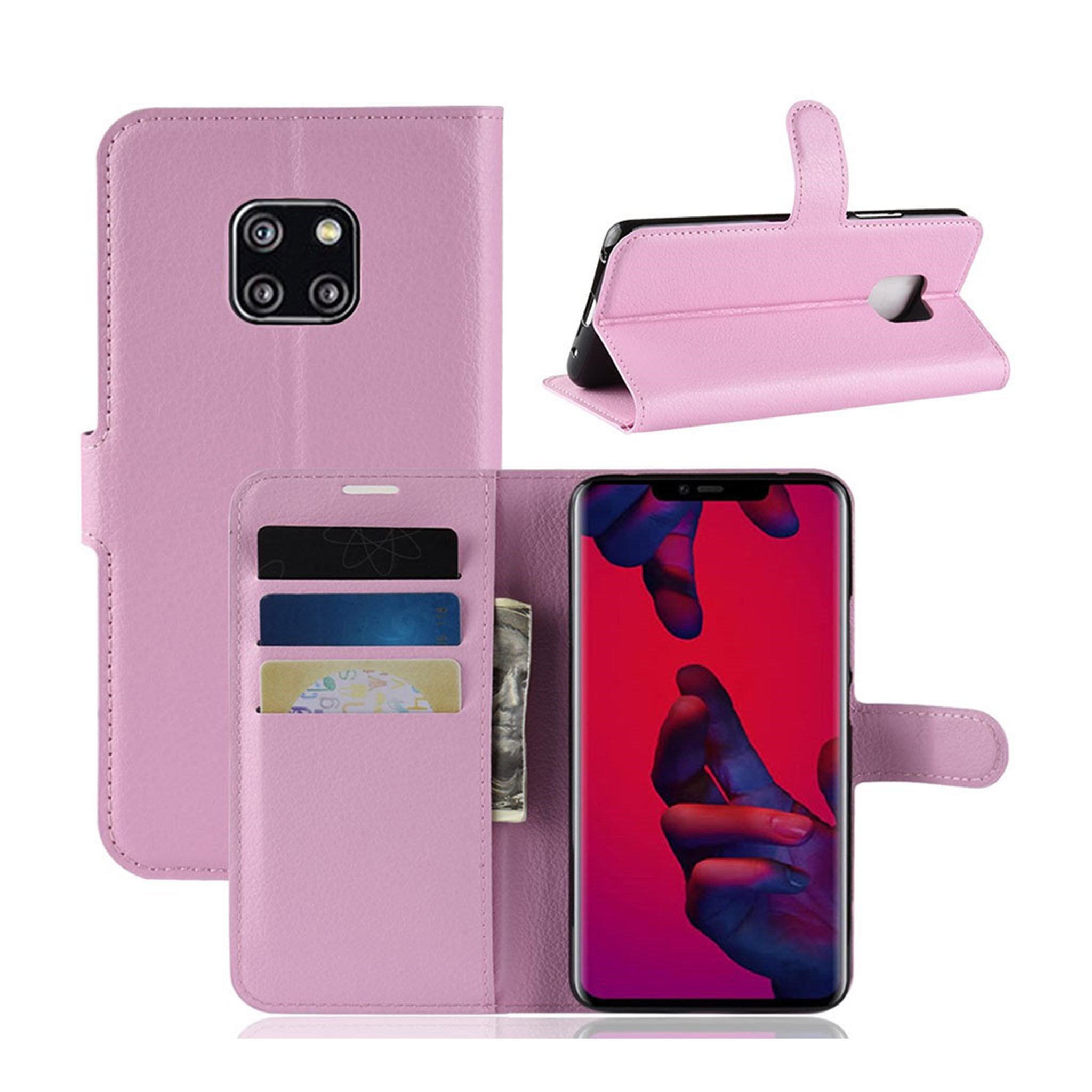 Huawei Mate 20 Pro litchi texture leather flip case - Pink