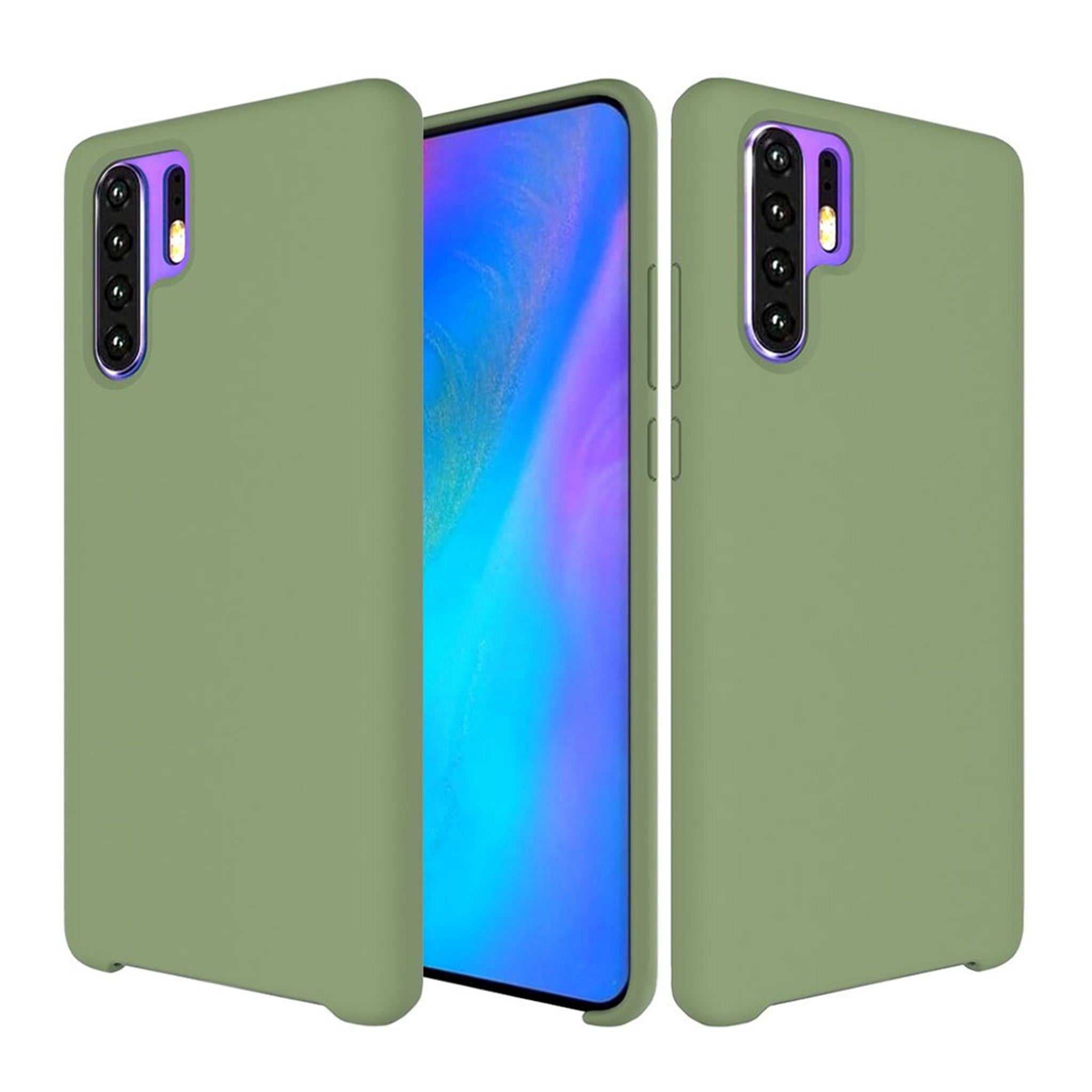 Huawei P30 Pro liquid silicone case - Green