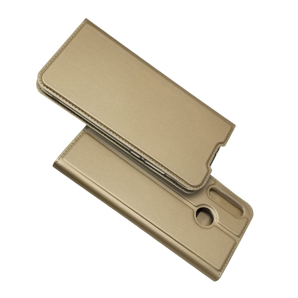 Huawei P30 Lite adsorption leather case - Gold