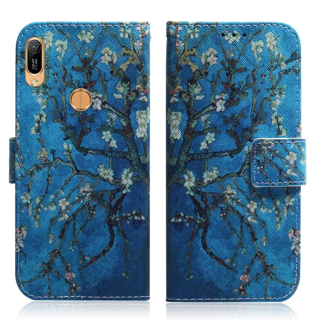 Huawei Y6 2019 patterned leather case - Tree with Flowers