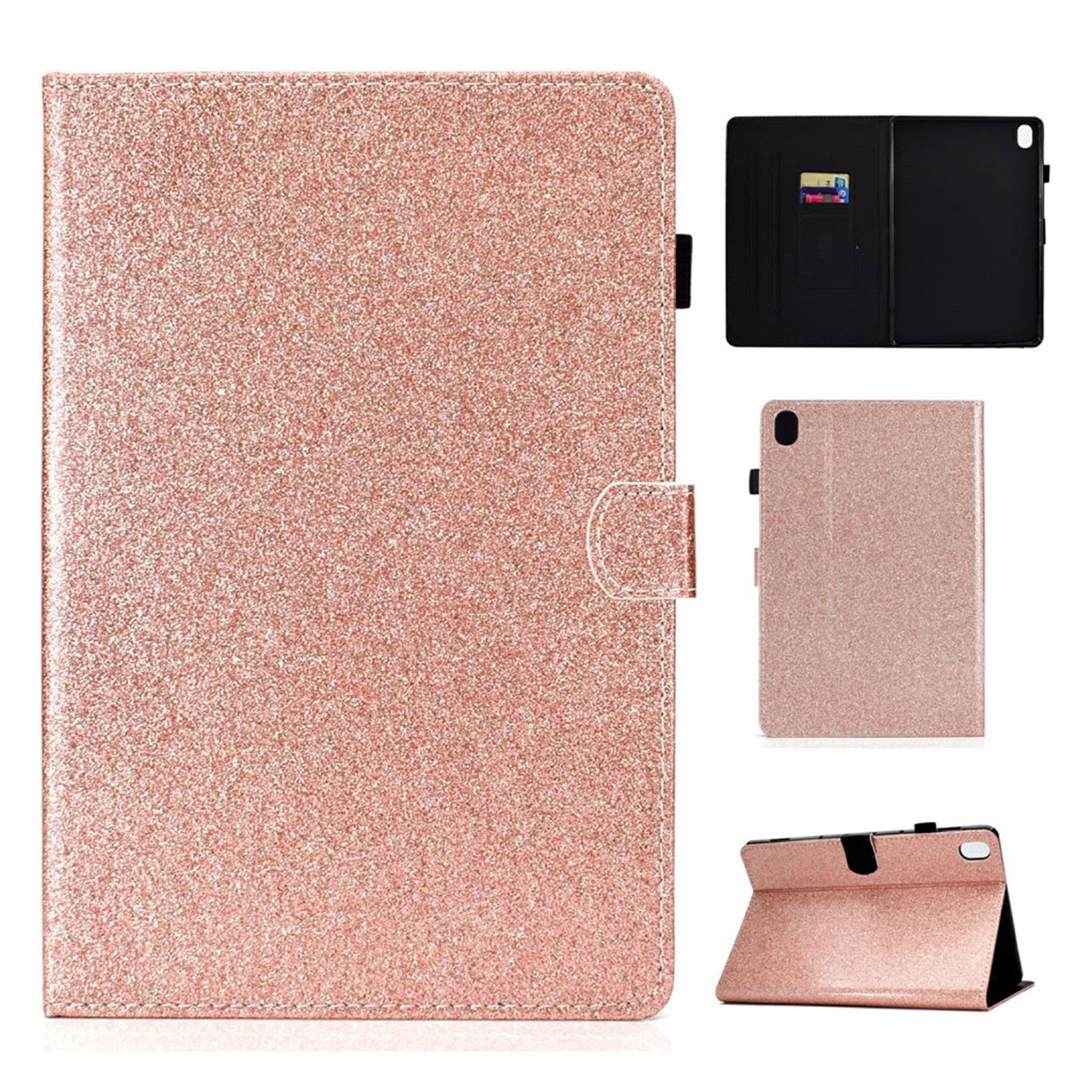 Huawei MediaPad M6 10.8 flash powder leather flip case - Rose Gold