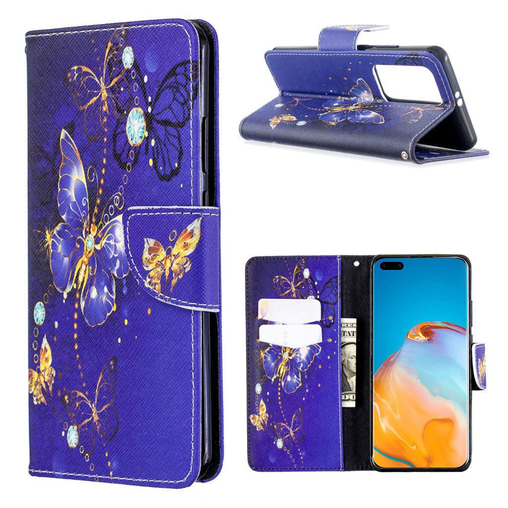 Wonderland Huawei P40 Pro flip case - Butterflies Pattern