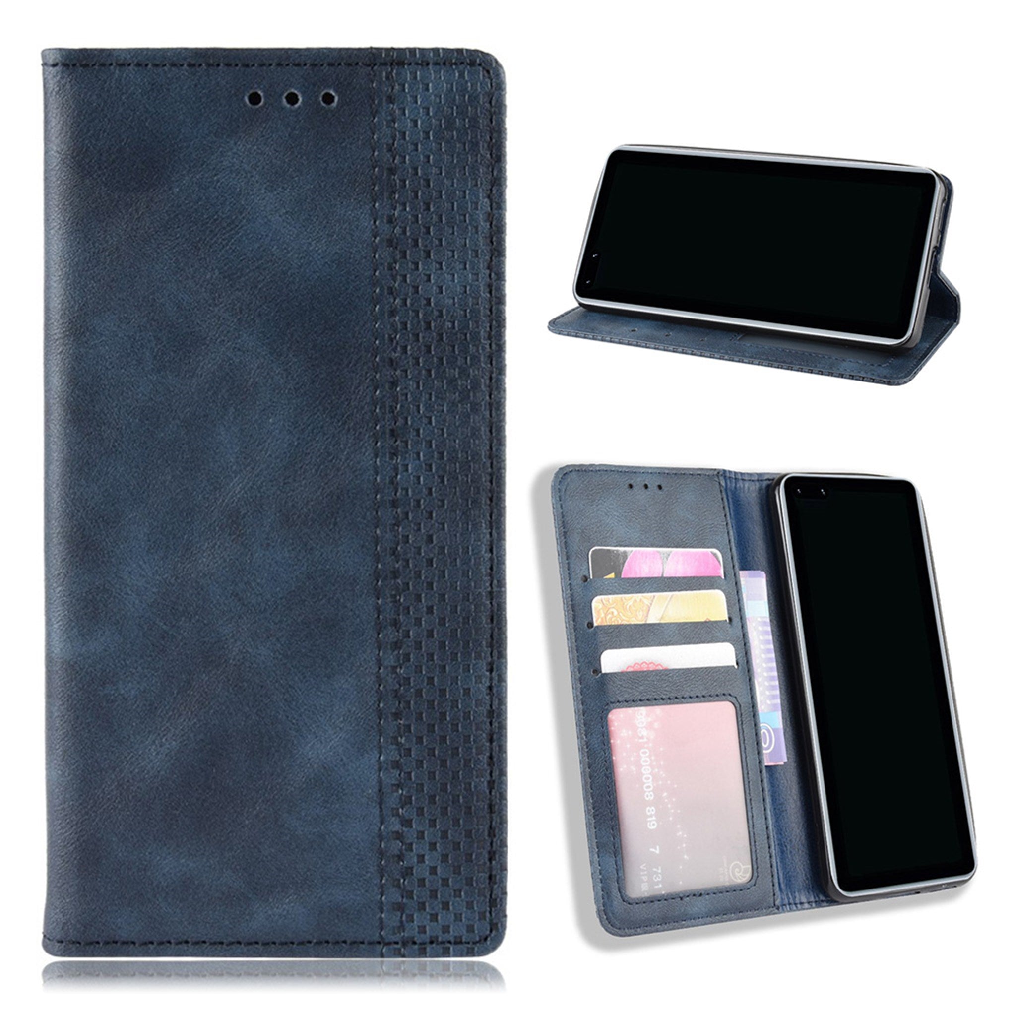 Bofink Vintage Huawei P40 Pro Plus leather case - Blue