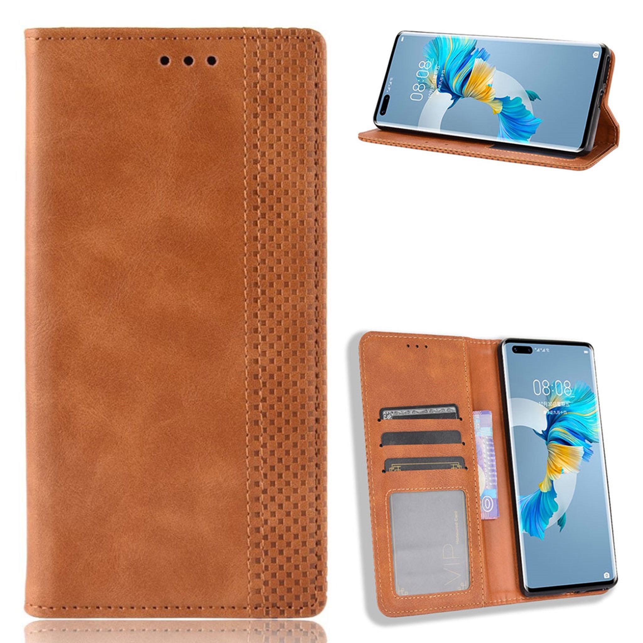 Bofink Vintage Huawei Mate 40 Pro leather case - Brown