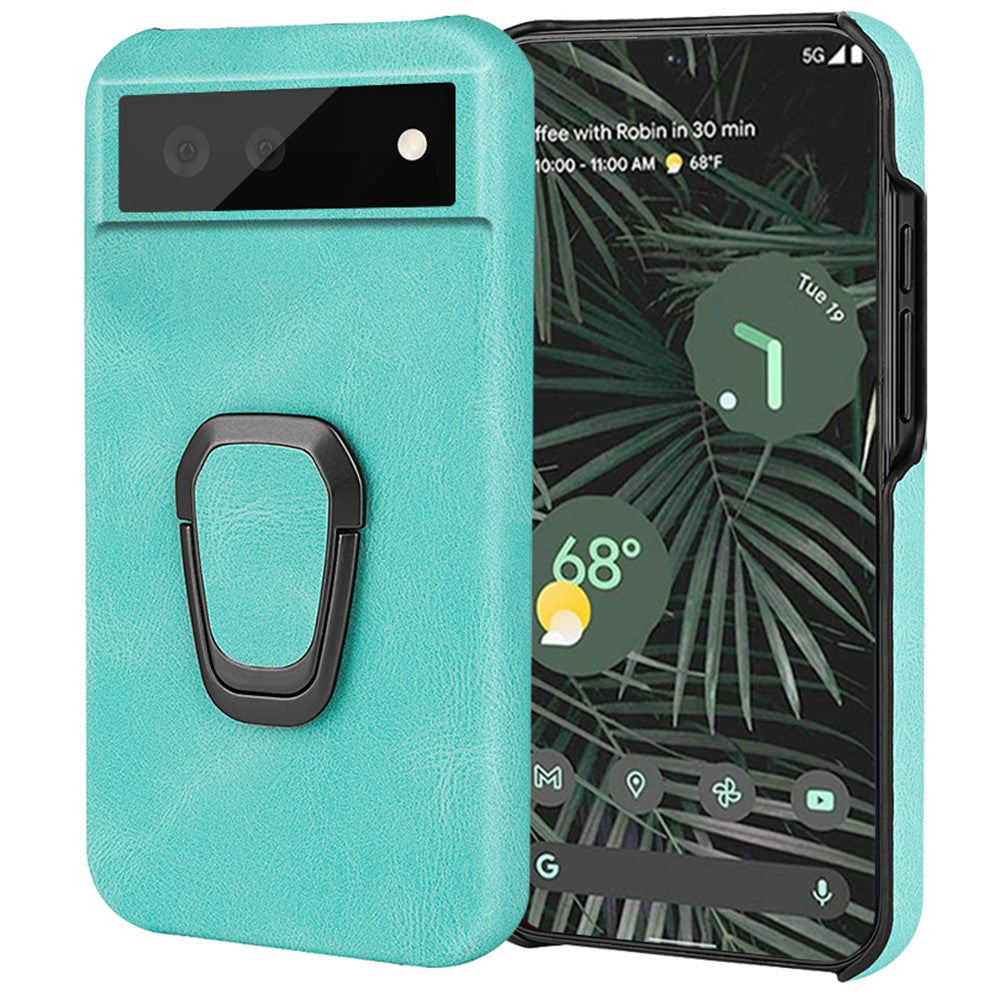 Shockproof leather cover with oval kickstand for Google Pixel 6 Pro - Matcha Green