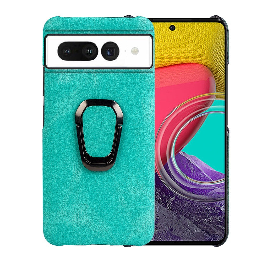 Shockproof leather cover with oval kickstand for Google Pixel 7 Pro - Light Green