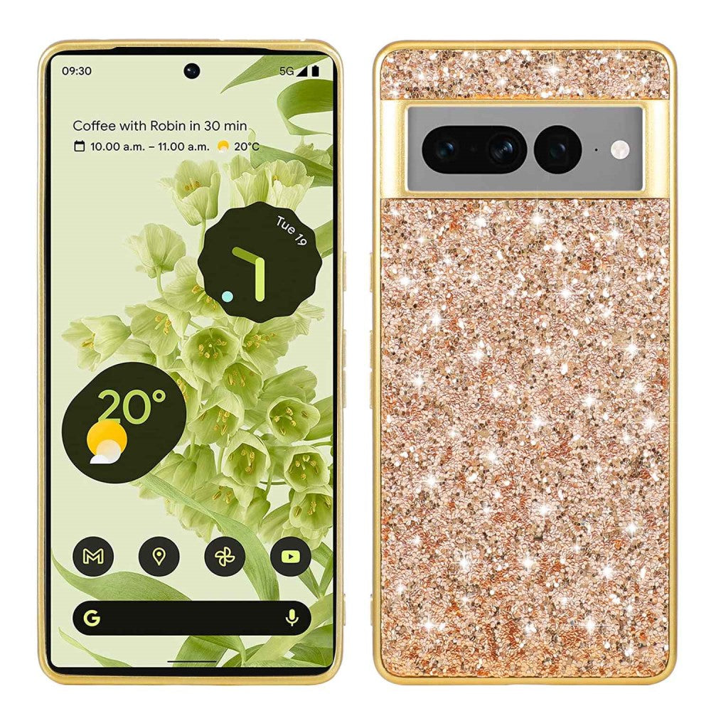 Glitter Google Pixel 7 Pro case - Gold