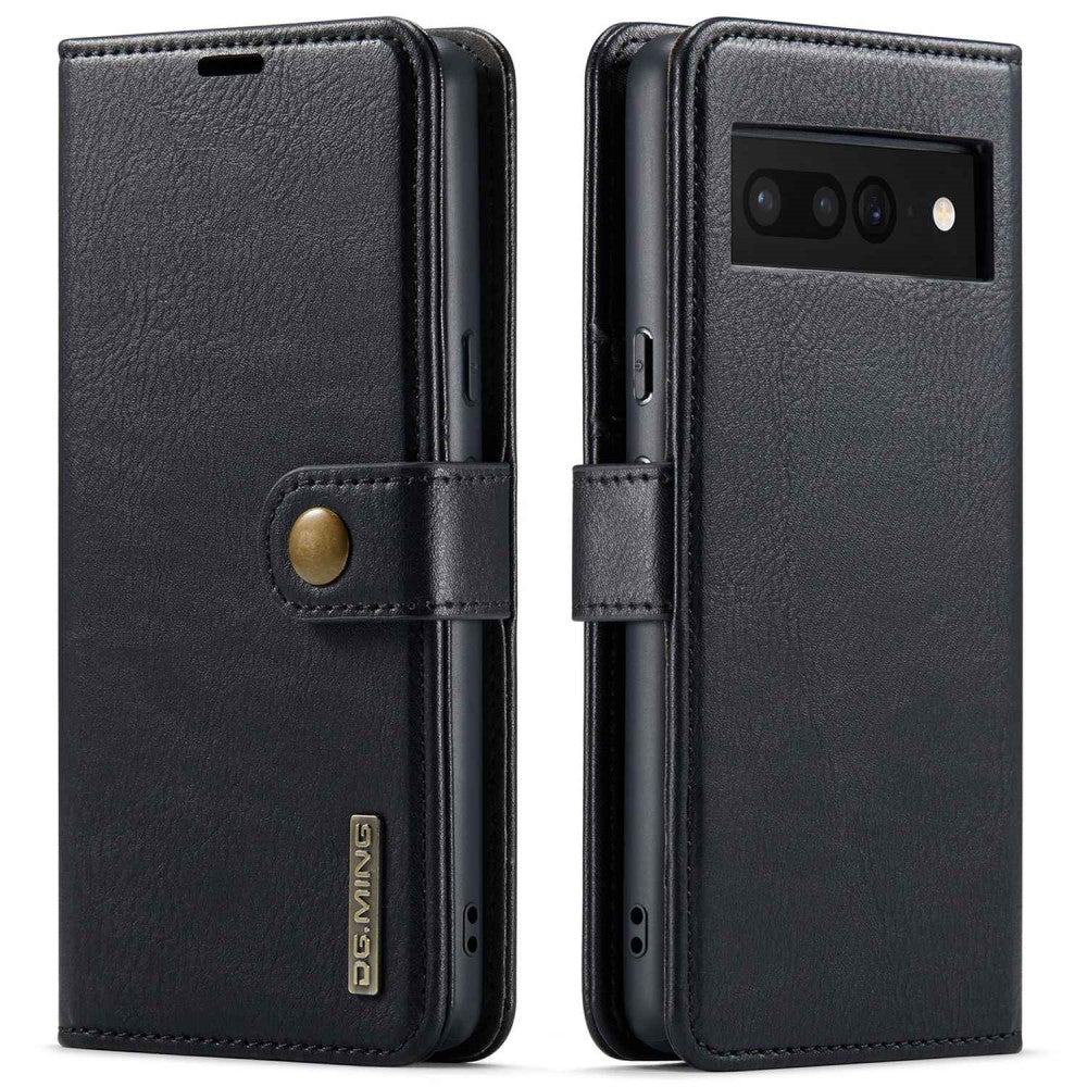 DG.MING Google Pixel 7 Pro 2-in-1 Wallet Case - Black