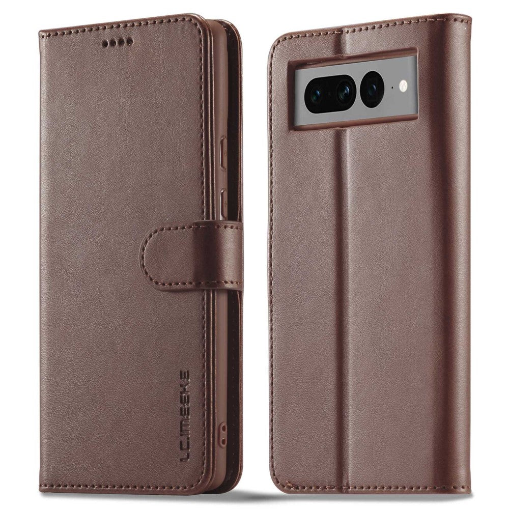 LC.IMEEKE Google Pixel 7 Pro Flip Case - Brown