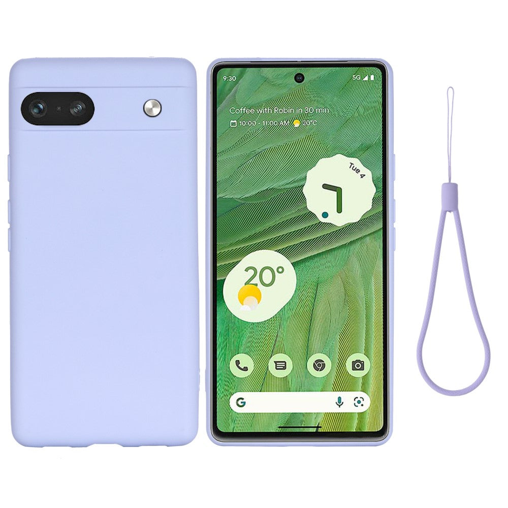 Matte liquid silicone cover for Google Pixel 7a - Purple