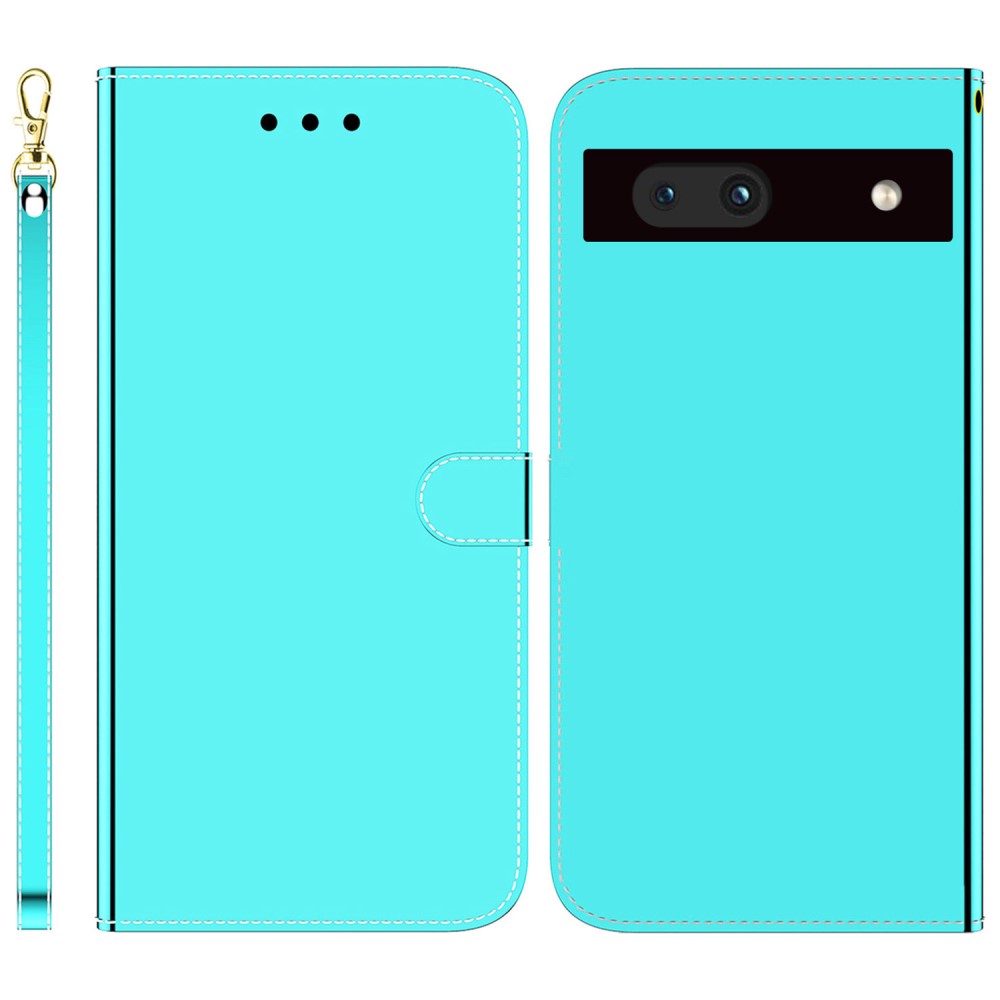 Mirror Google Pixel 7a flip case - Cyan