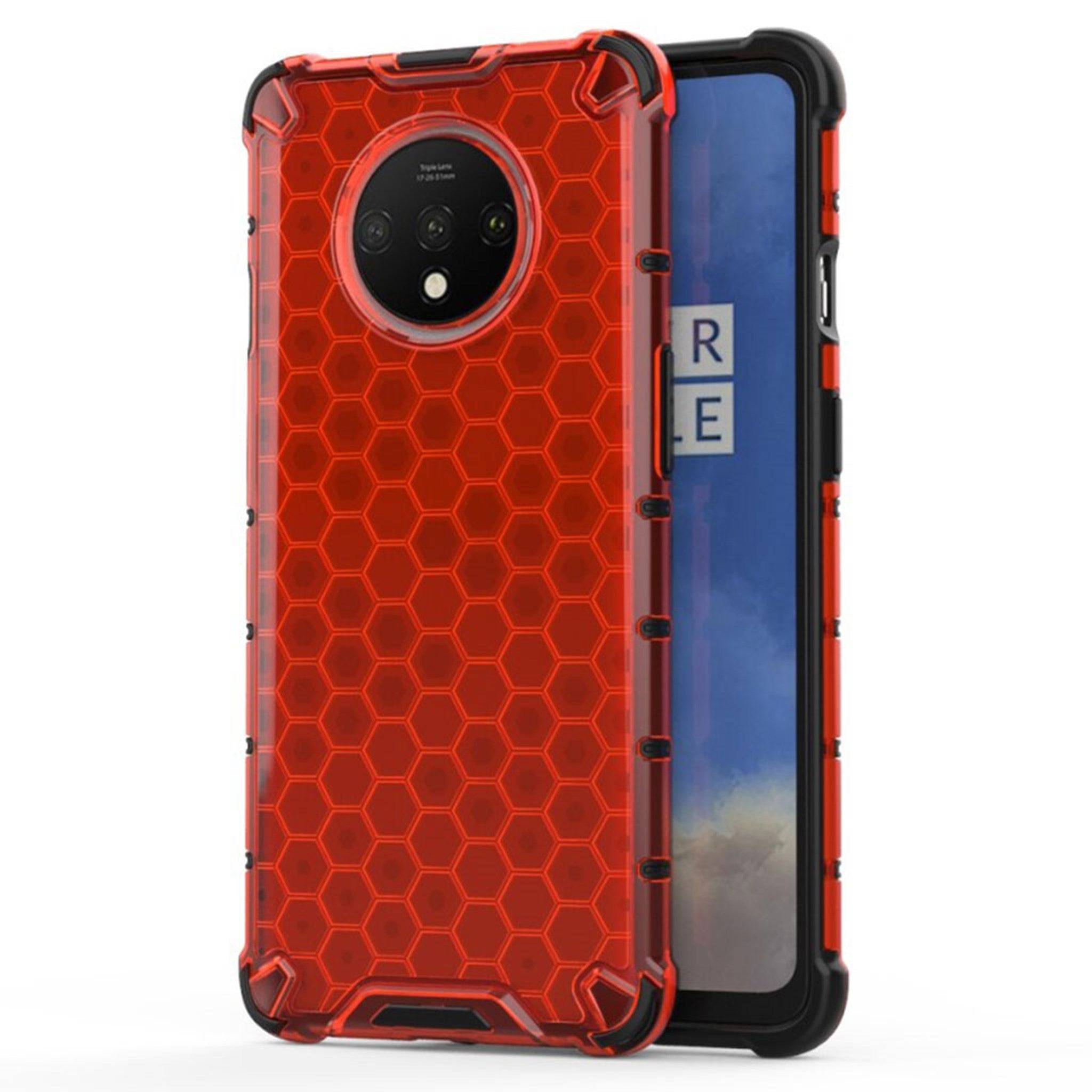Bofink Honeycomb OnePlus 7T case - Red