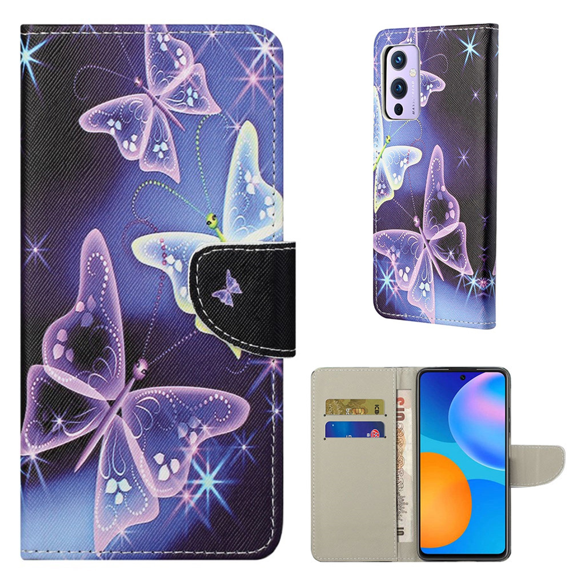 Wonderland OnePlus 9 flip case - Sparkle Butterfly