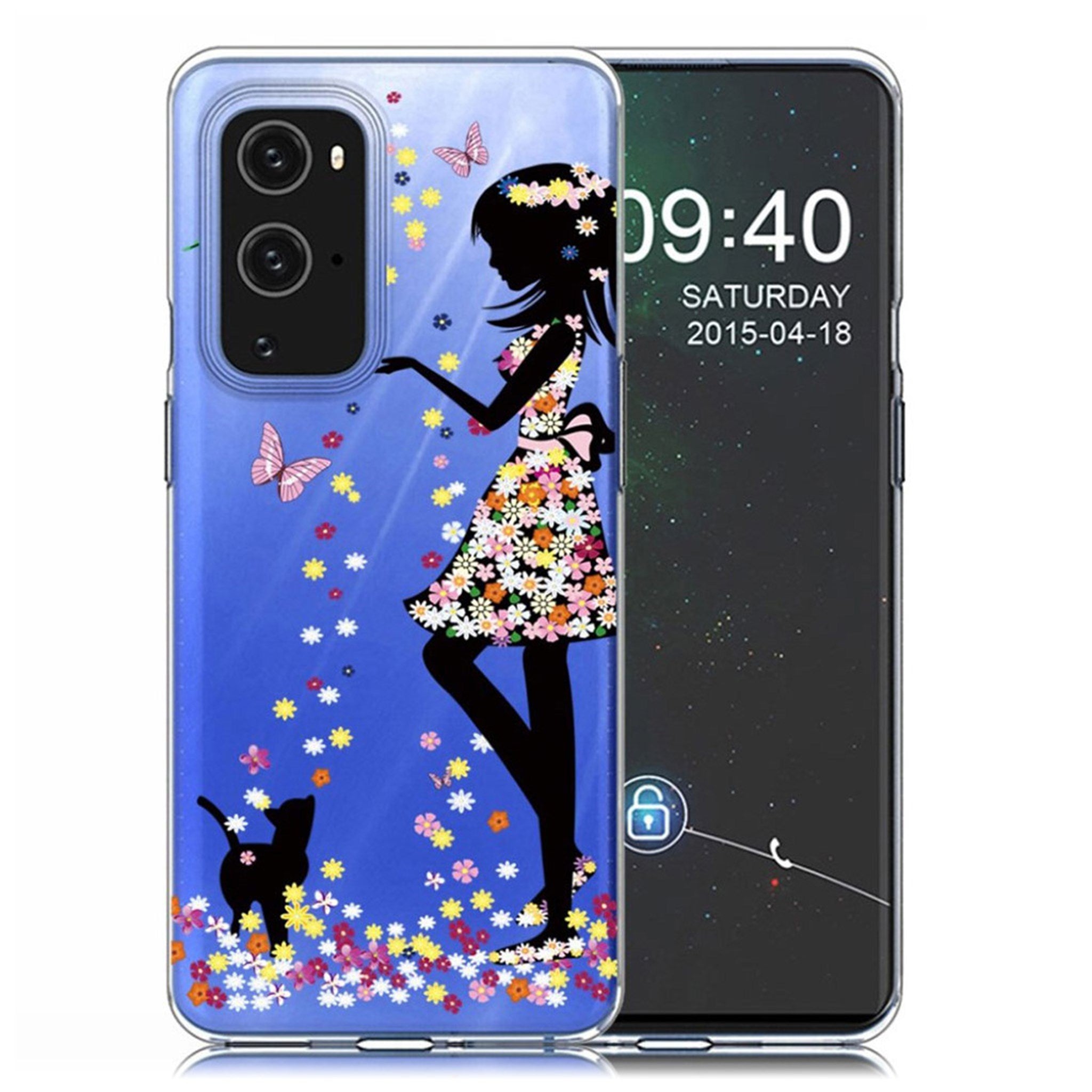 Deco OnePlus 9 Pro case - Girl and Cat