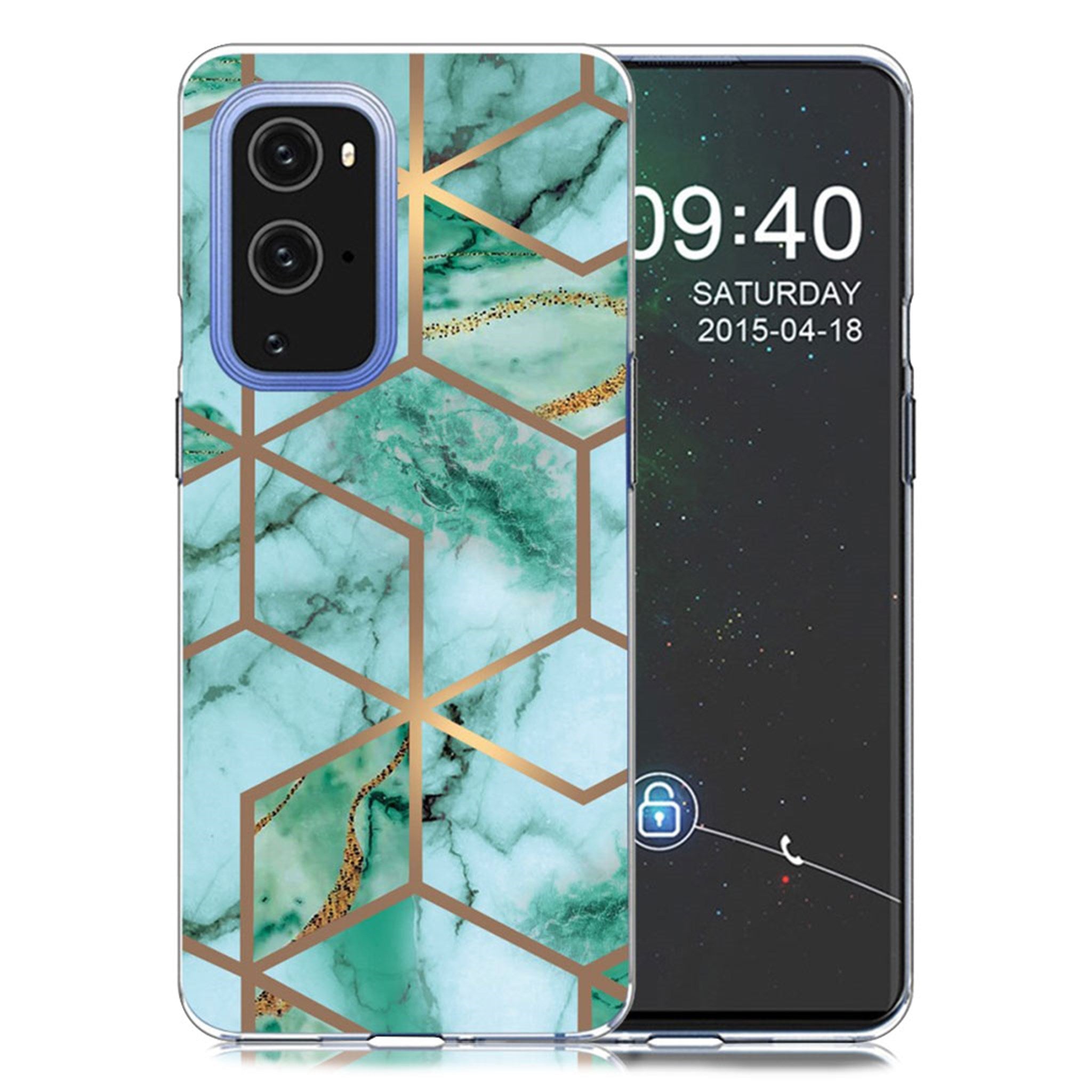 Marble OnePlus 9 Pro case - Teal Marble Tile