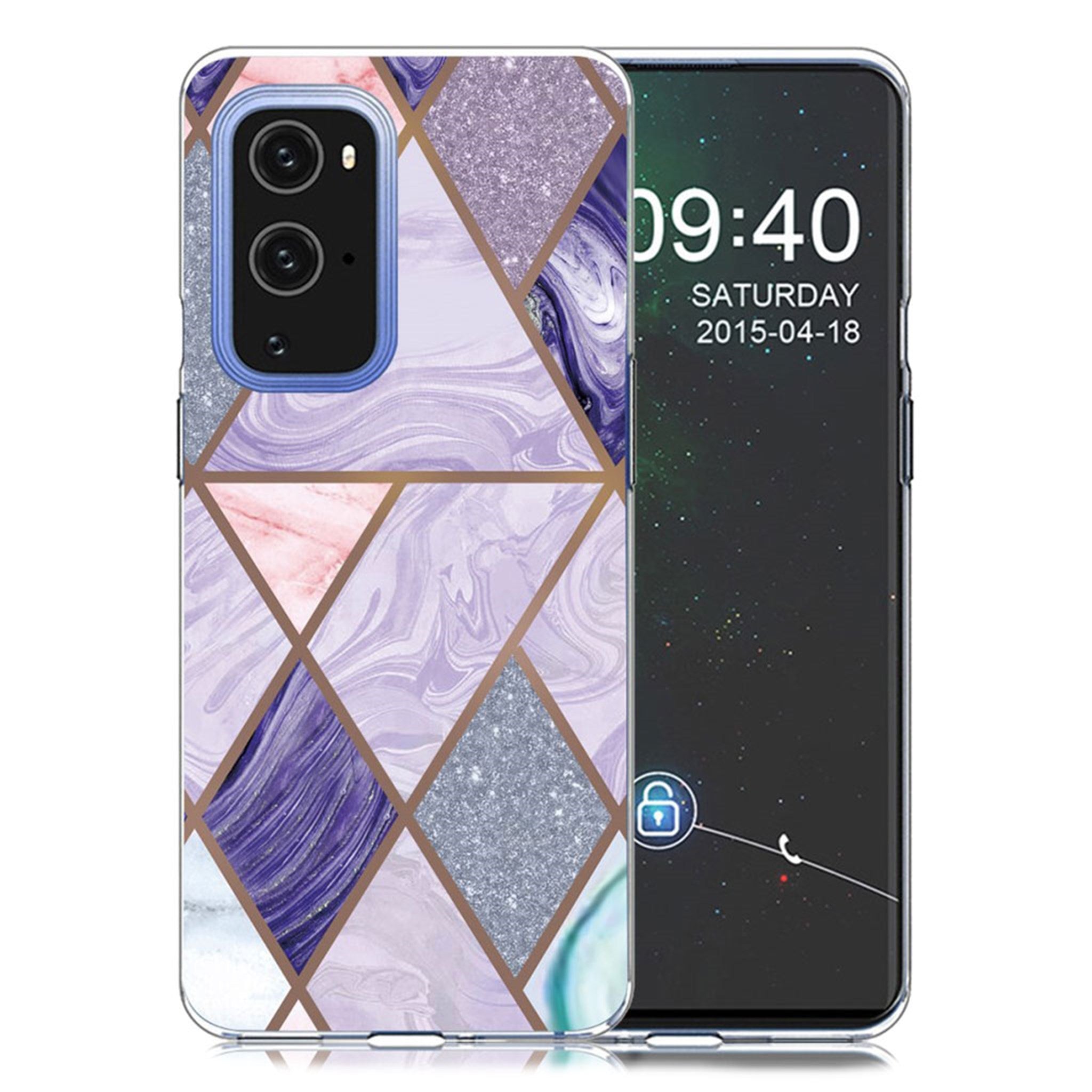 Marble OnePlus 9 Pro case - Triangles and Diamond Marble