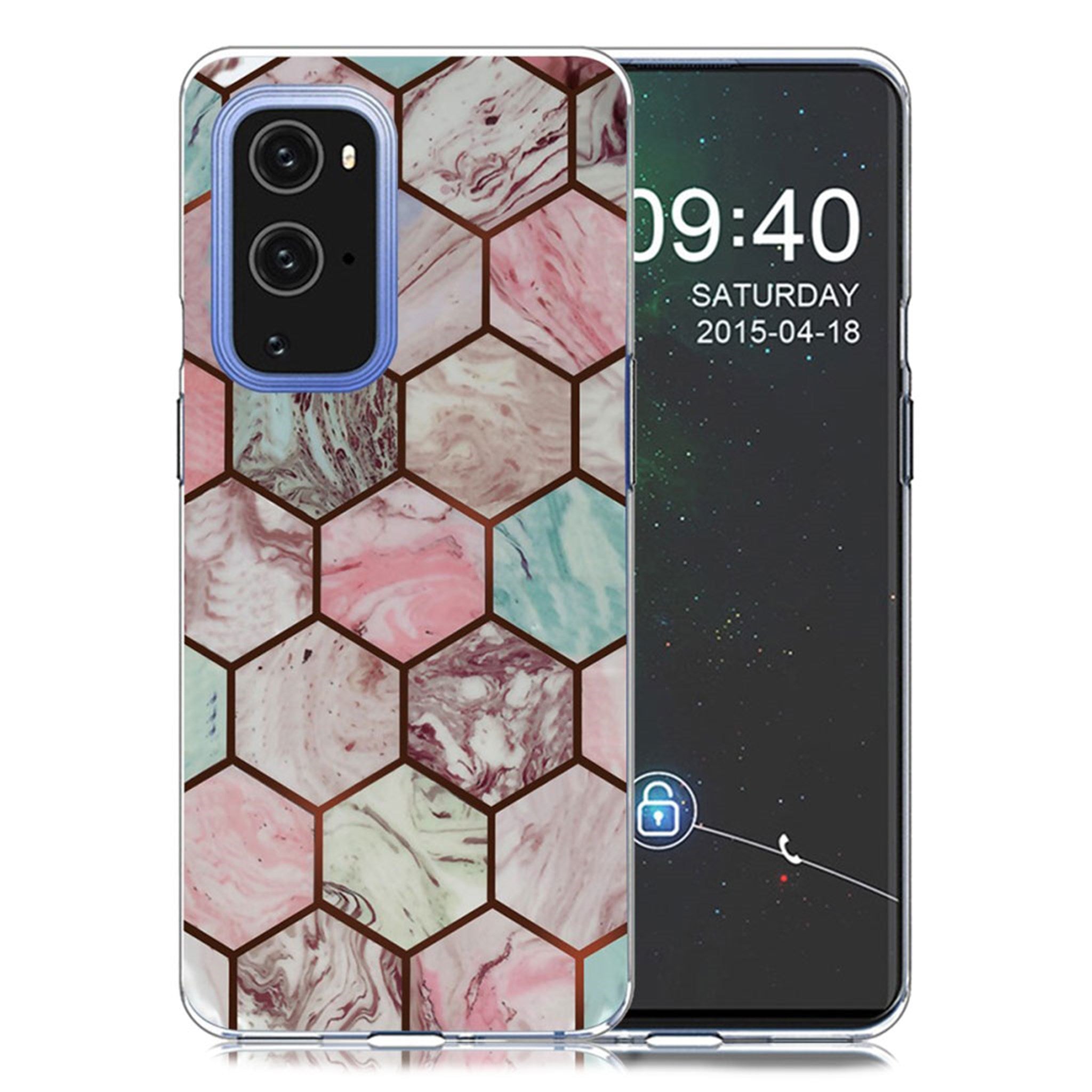 Marble OnePlus 9 Pro case - Honeycomb Marble Pattern