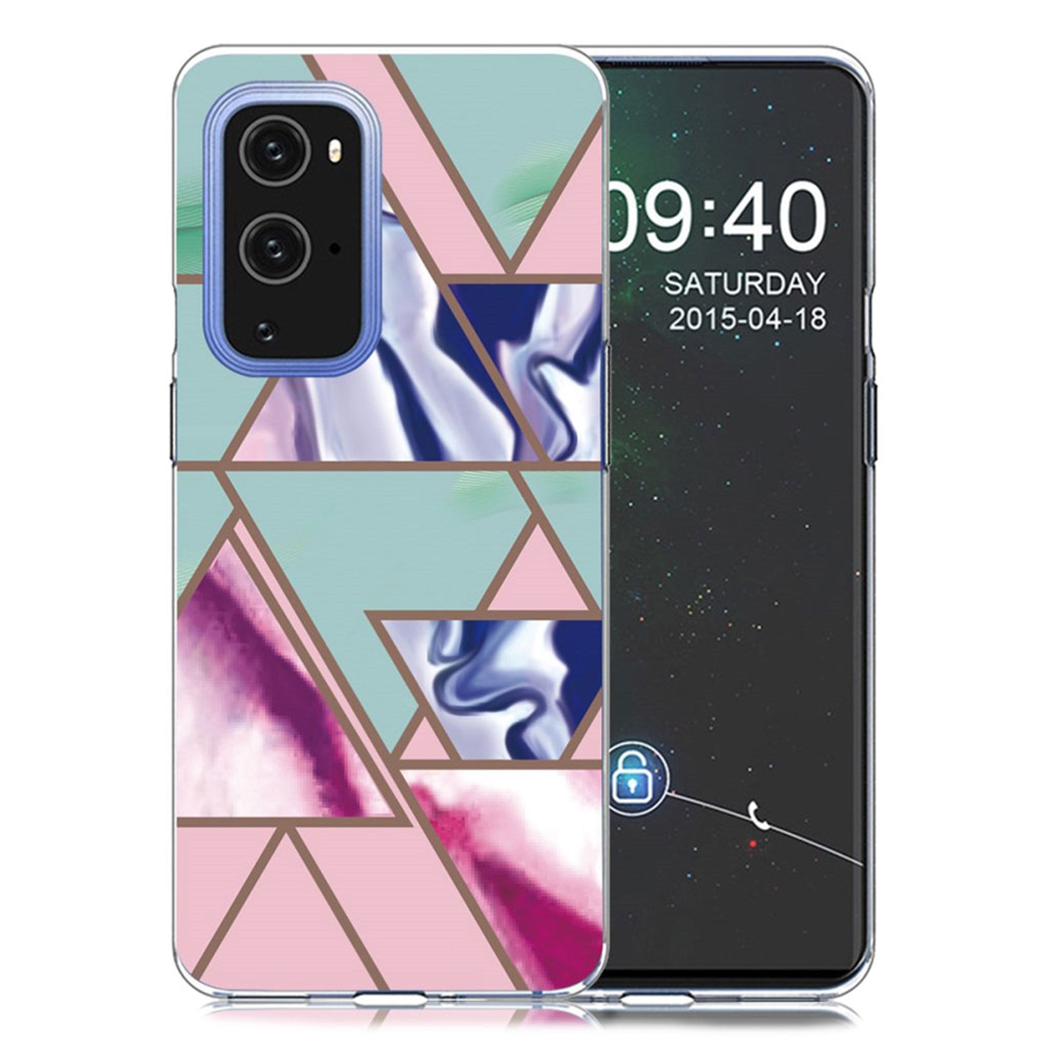 Marble OnePlus 9 Pro case - Triangle Blitz Pattern