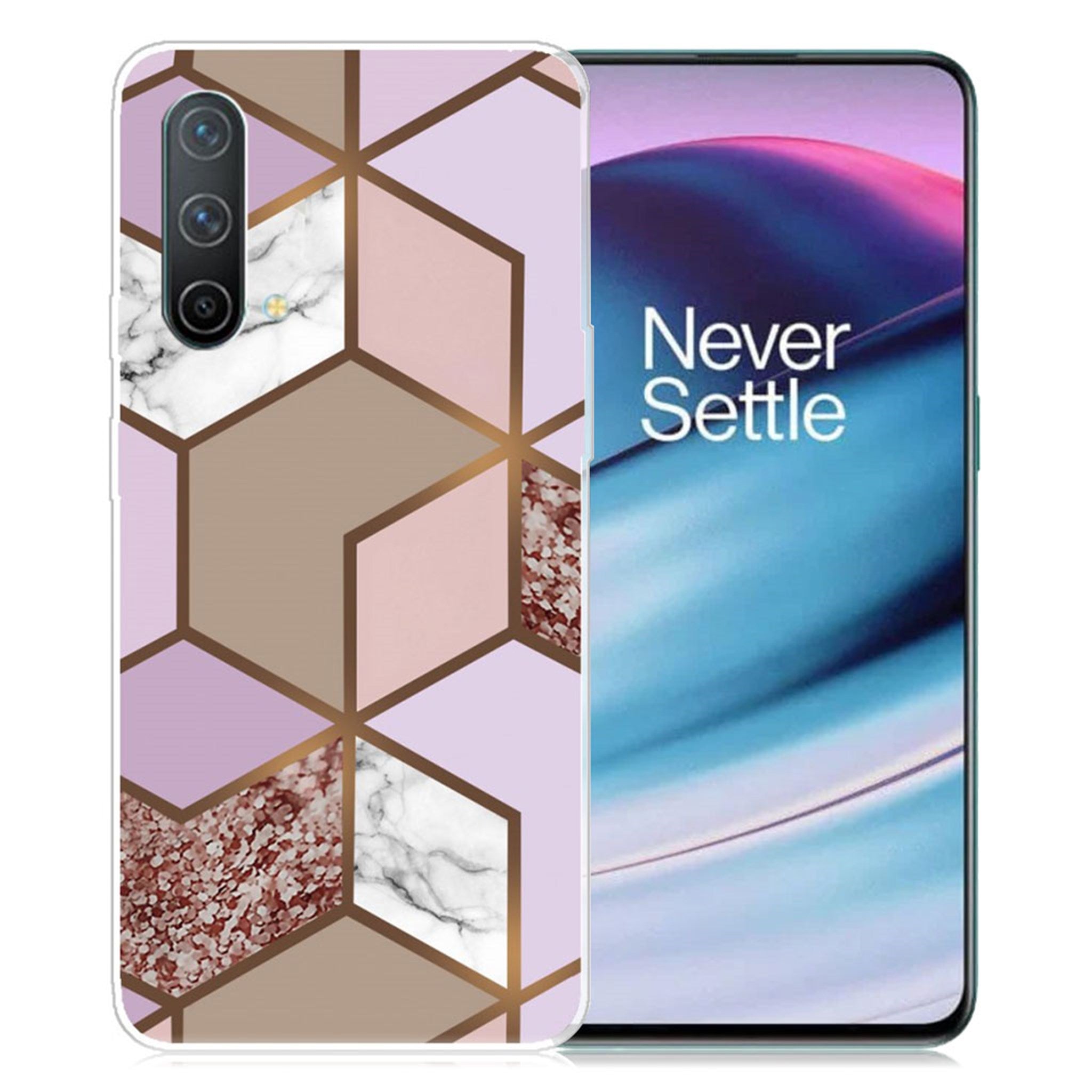 Marble OnePlus Nord CE 5G case - Golden Lush Tile