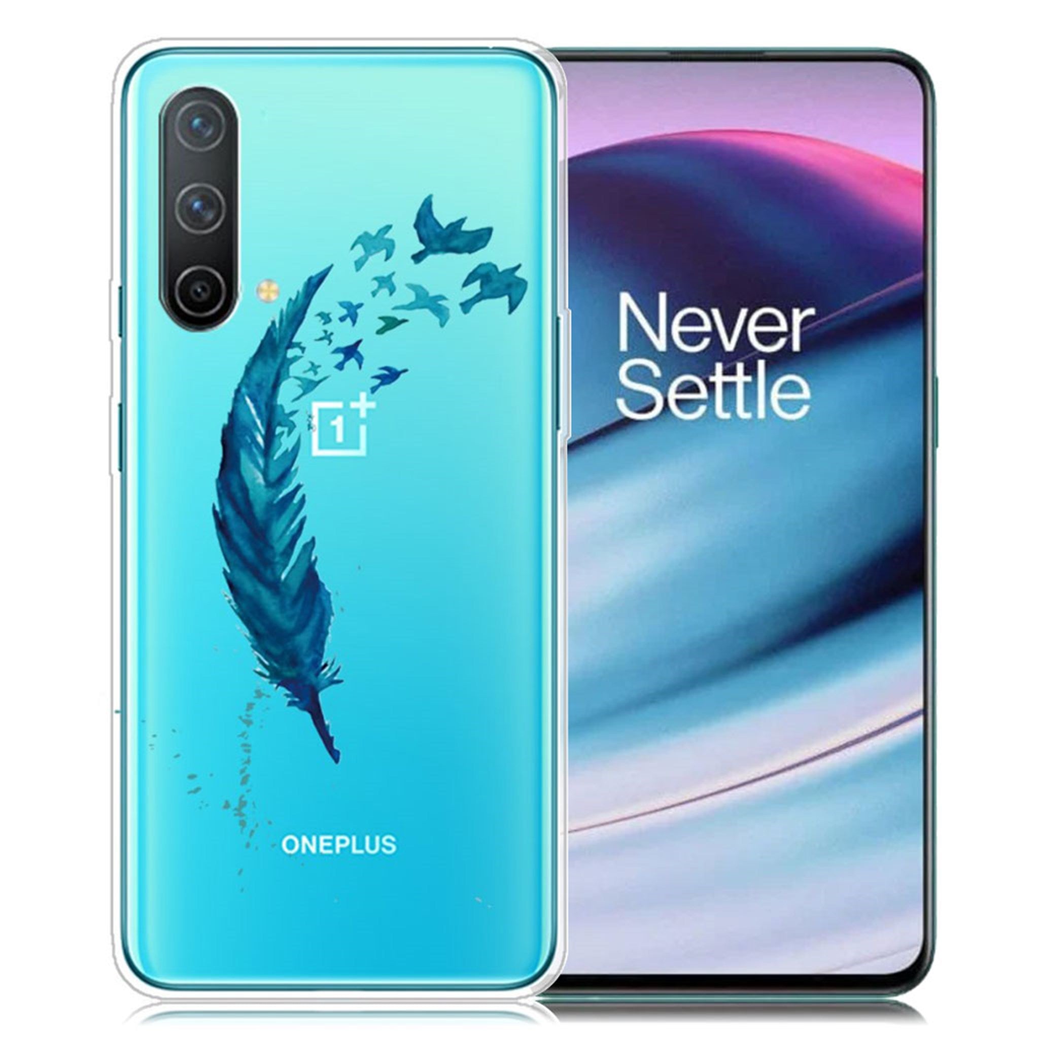 Deco OnePlus Nord CE 5G case - Blue Feather