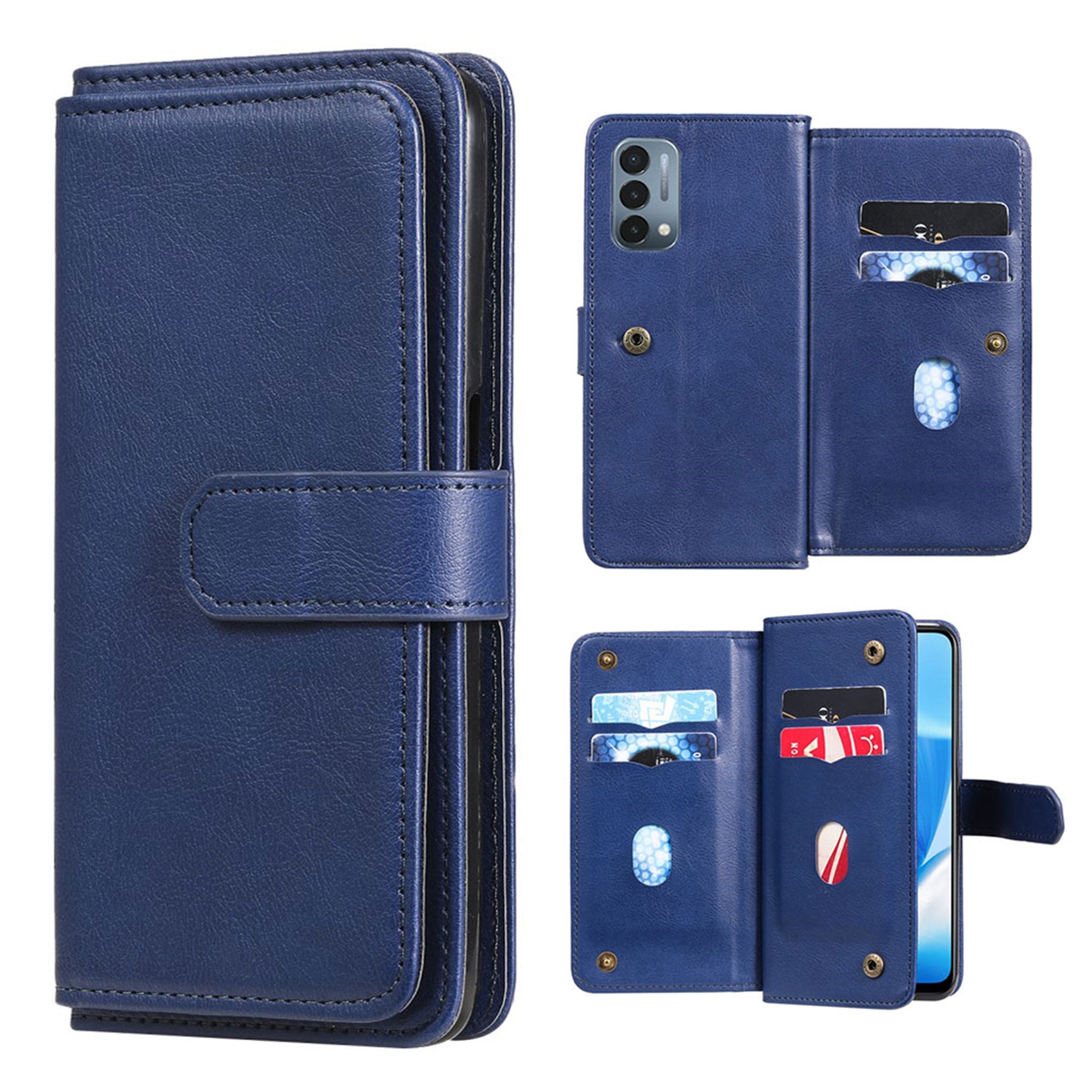 10-slot wallet case for OnePlus Nord N200 5G - Dark Blue