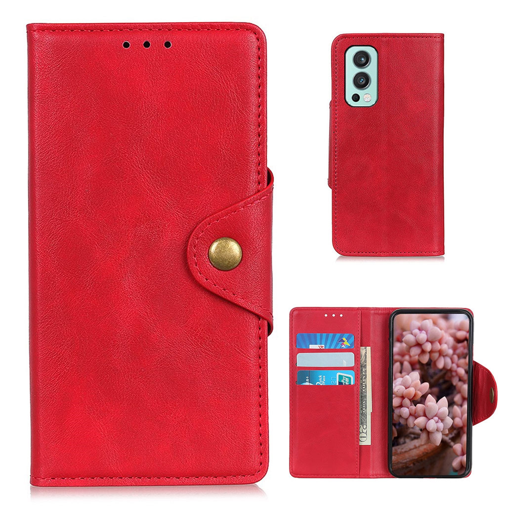 Alpha OnePlus Nord 2 5G flip case - Red