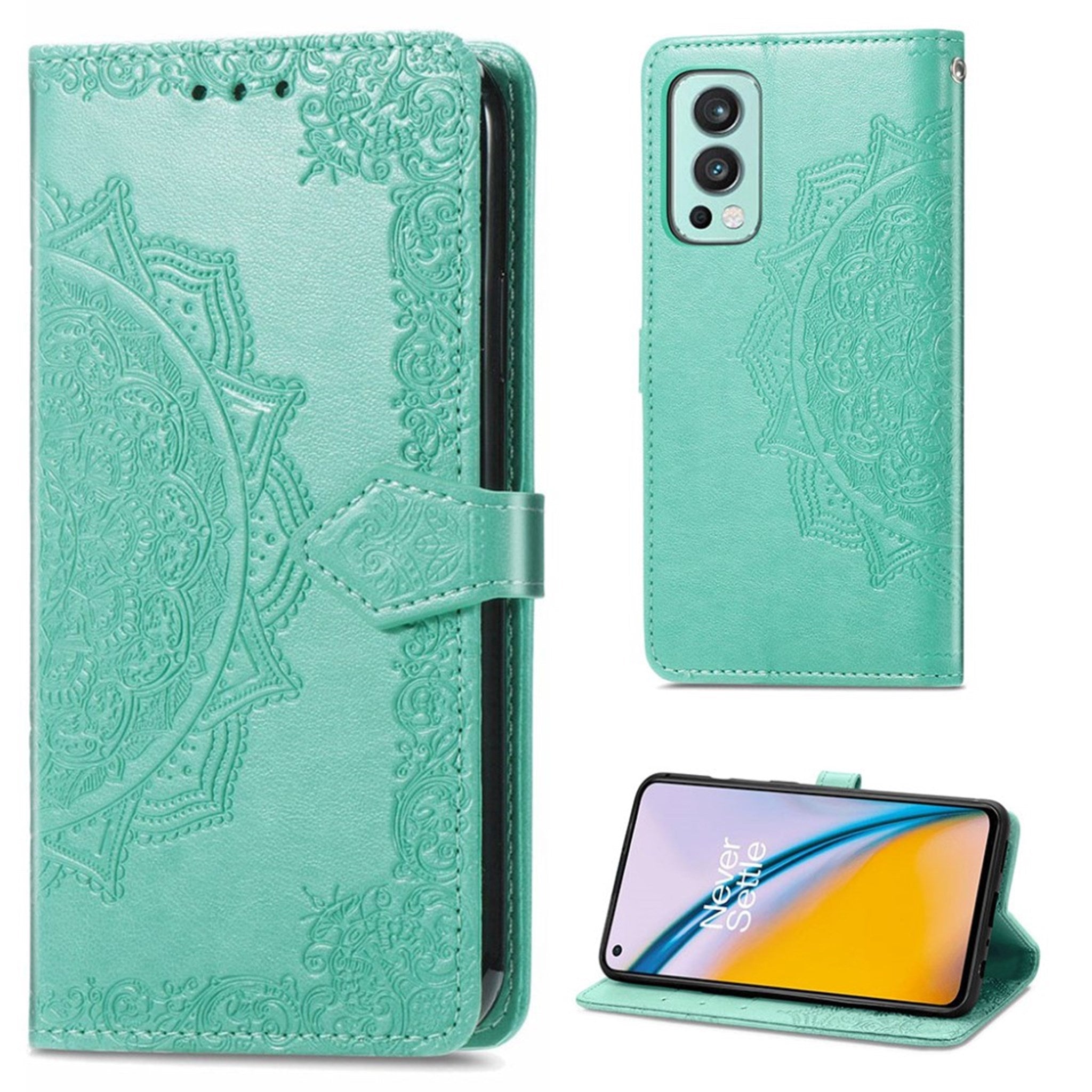Mandala OnePlus Nord 2 5G Flip case - Green