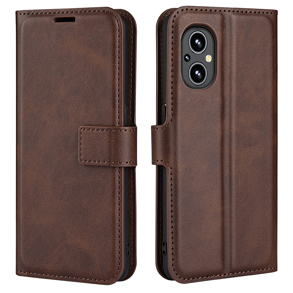 Wallet-style leather case for OnePlus Nord N20 5G - Brown